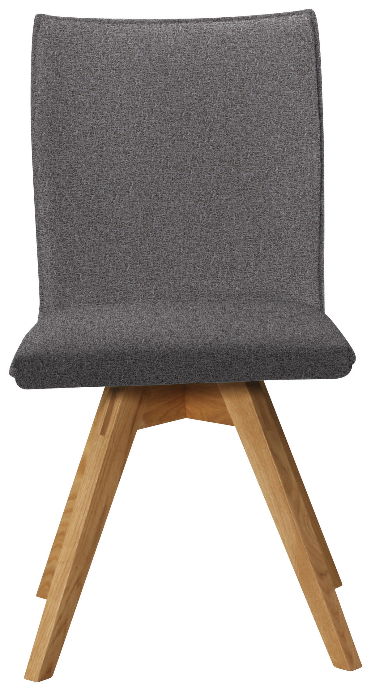 STUHL in Holz, Textil Grau, Eichefarben  - Eichefarben/Grau, KONVENTIONELL, Holz/Textil (60/91/61cm) - Moderano