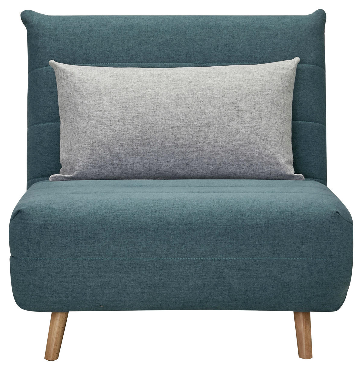 SCHLAFSESSEL Webstoff Blau, Grau    - Blau/Naturfarben, MODERN, Holz/Kunststoff (77/84/91cm) - Livetastic