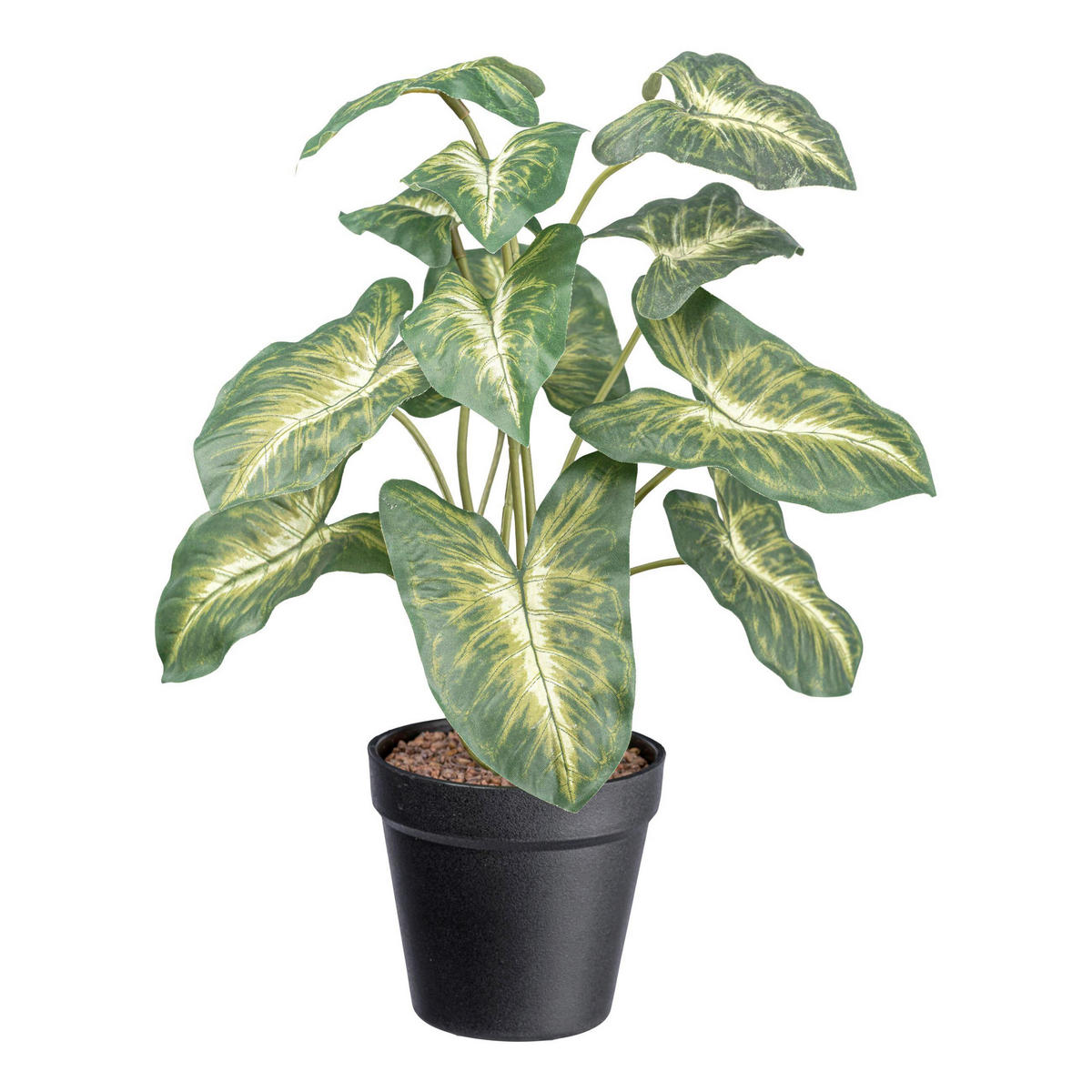KUNSTPFLANZE Dekoblatt 38 cm  - Schwarz/Grün, Basics, Kunststoff (38cm)