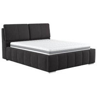 KÁRPITOZOTT ÁGY 180/200 cm  fekete  - ezüst/fekete, Basics, faalapú anyag/textil (180/200cm) - Carryhome