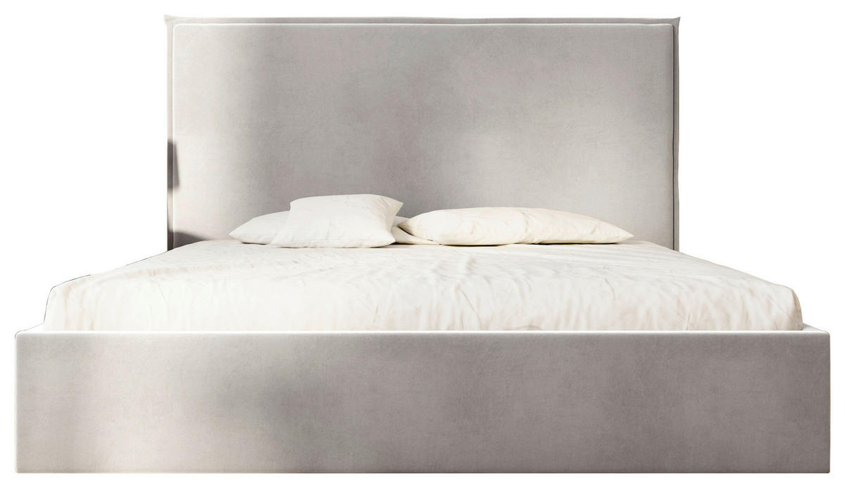 POLSTERBETT Lattenrost, Bettkasten 180/200 cm  in Creme  - Creme/Schwarz, Design, Holz/Textil (180/200cm) - Boxxx
