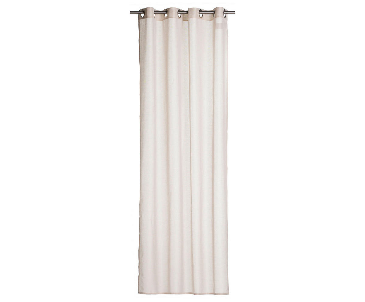 ZÁVĚS S OČKY, poloprůhledné, 140/245 cm - krémová, Basics, textil (140/245cm) - Esposa