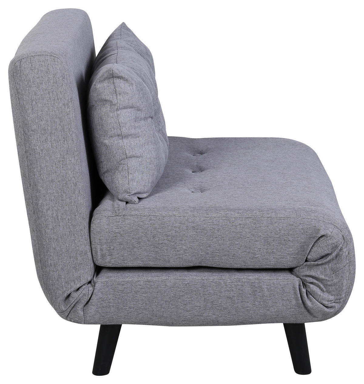 SCHLAFSESSEL in Textilgeflecht Grau, Schwarz  - Schwarz/Grau, Design, Textil/Metall (70/88/80cm) - Livetastic