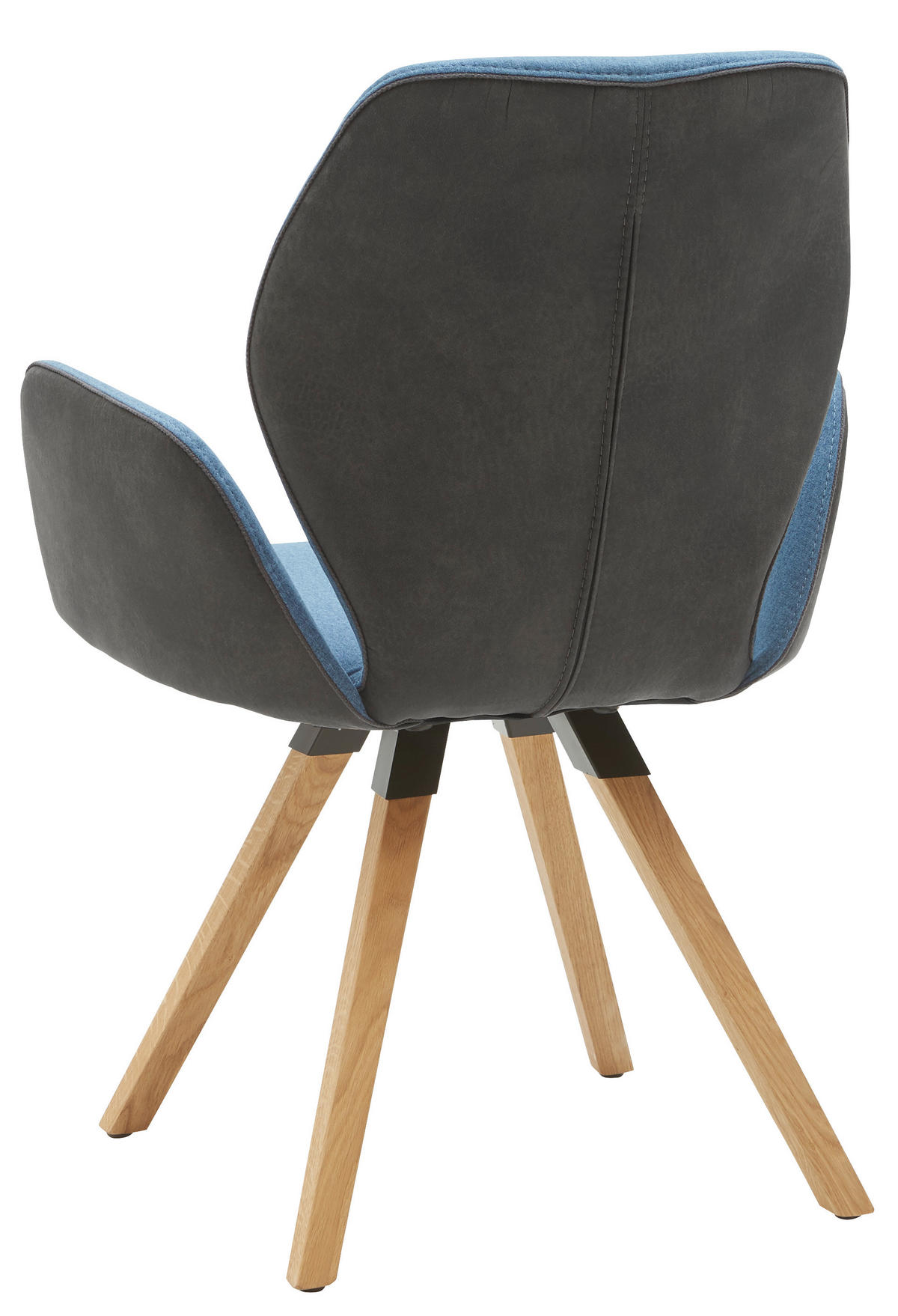 ARMLEHNSTUHL  in Mikrofaser  - Blau/Wildeiche, Design, Holz/Textil (62/91/59cm) - Valnatura