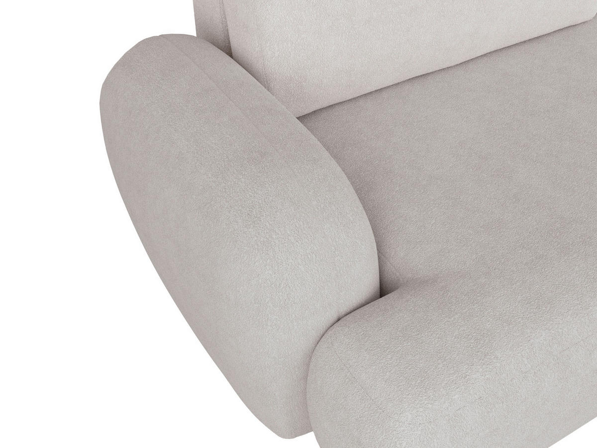 2-SITZER-SOFA Sevilla Plus Bouclé Beige  - Beige/Schwarz, Design, Kunststoff/Textil (210/92/110cm) - MID.YOU