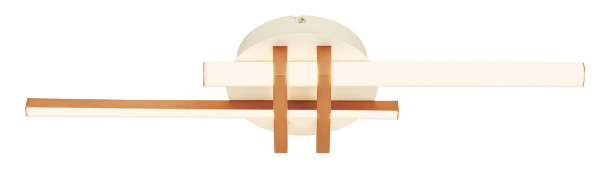 LED MENNYEZETI LÁMPA - cappuccino/szürkésbézs, Design, műanyag/fém (58,5/7,5/16cm)