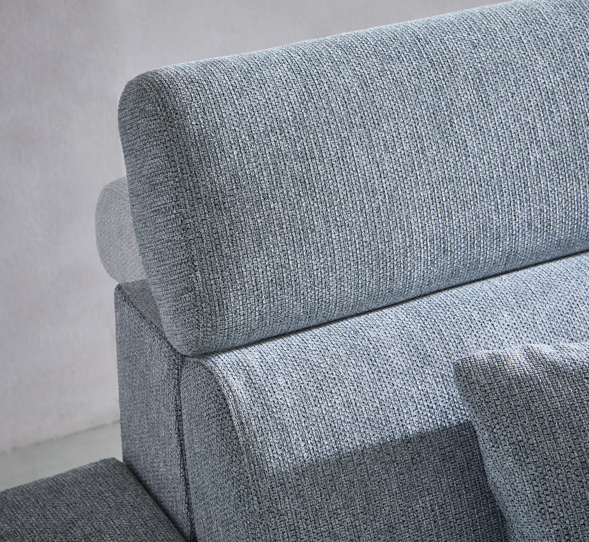 ECKSOFA Hellgrau, Hellbraun Flachgewebe  - Hellbraun/Hellgrau, Design, Textil/Metall (262/166cm) - Xora