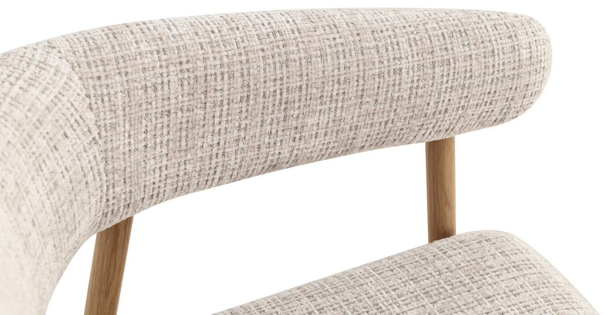 BARHOCKER in Eichefarben, Beige  - Eichefarben/Beige, MODERN, Holz/Textil (53/93/55cm) - Livetastic