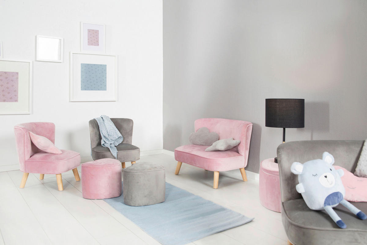 KINDERSOFA - Rosa, Basics, Textil (70/50/48cm) - Roba