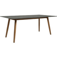GARTENTISCH Kunststoff Grau rechteckig  - Grau/Teakfarben, MODERN, Holz/Kunststoff (180/100/75cm) - Stern