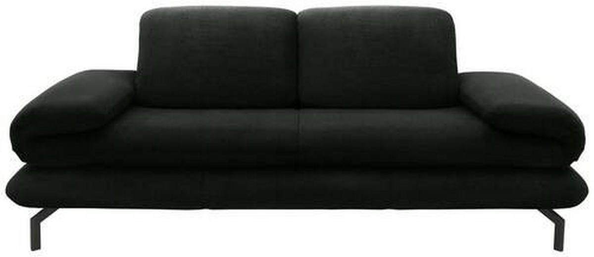 2-SITZER-SOFA in Webstoff Dunkelgrün  - Dunkelgrün/Schwarz, Design, Textil/Metall (204/83/98cm) - LOOKS by W.Joop