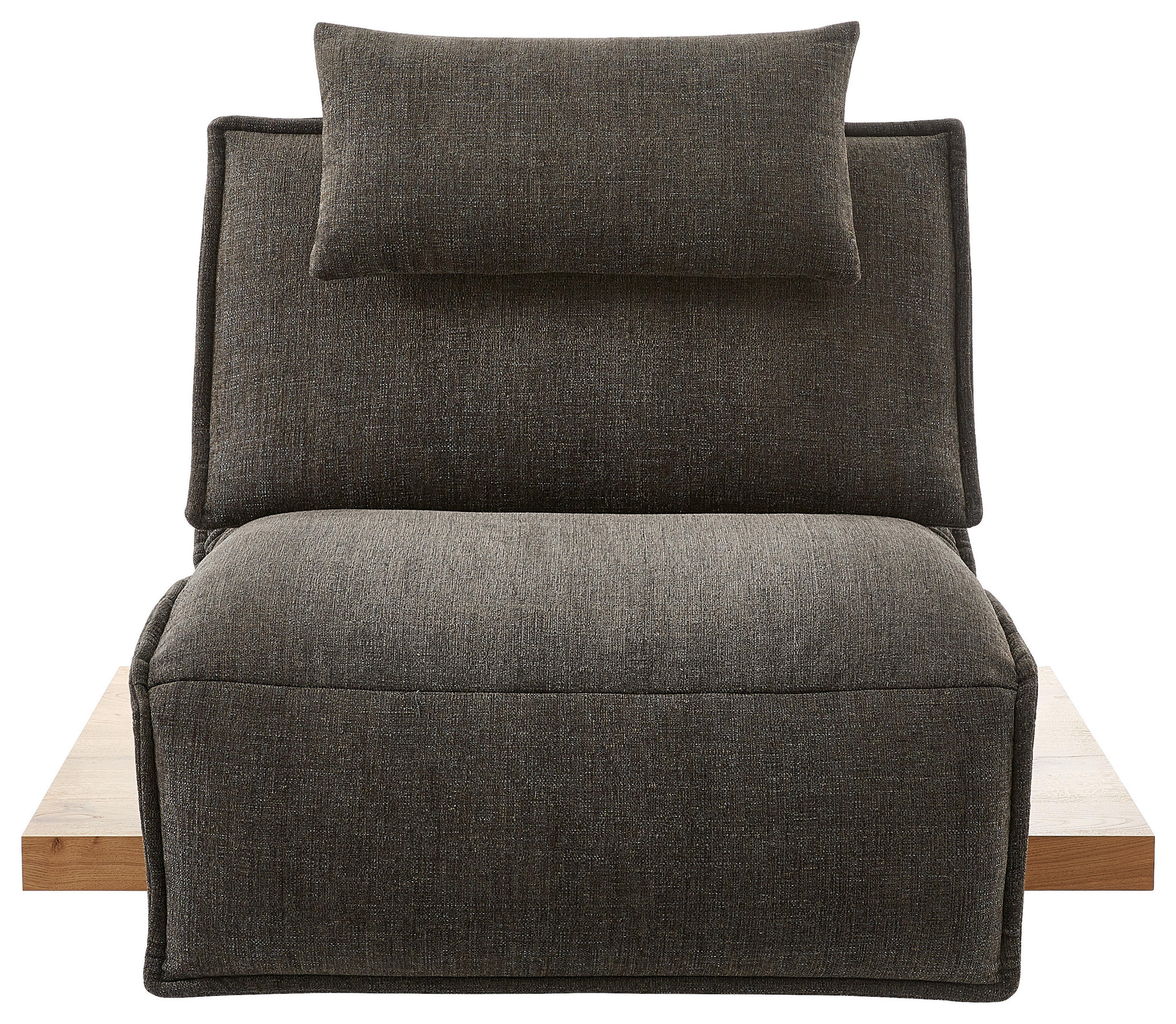 RELAXLIEGE Chenille, Flachgewebe Dunkelbraun  - Dunkelbraun/Schwarz, Design, Holz/Textil (120/80-112/115-159cm) - Koinor