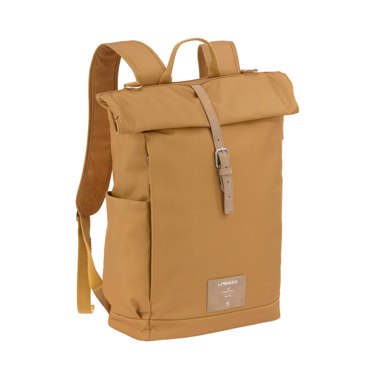WICKELRUCKSACK Rolltop  - Currygelb, Trend, Textil (30/14,5/46cm) - Lässig