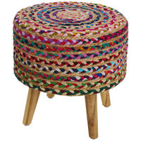 POUF in Naturfarben Textil Naturfarben  - Naturfarben, Trend, Textil (40/40cm) - Linea Natura