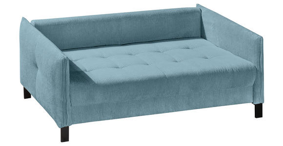 SCHLAFSOFA Cord Türkis - Türkis/Schwarz, Design, Textil/Metall (170/88/110cm) - Novel