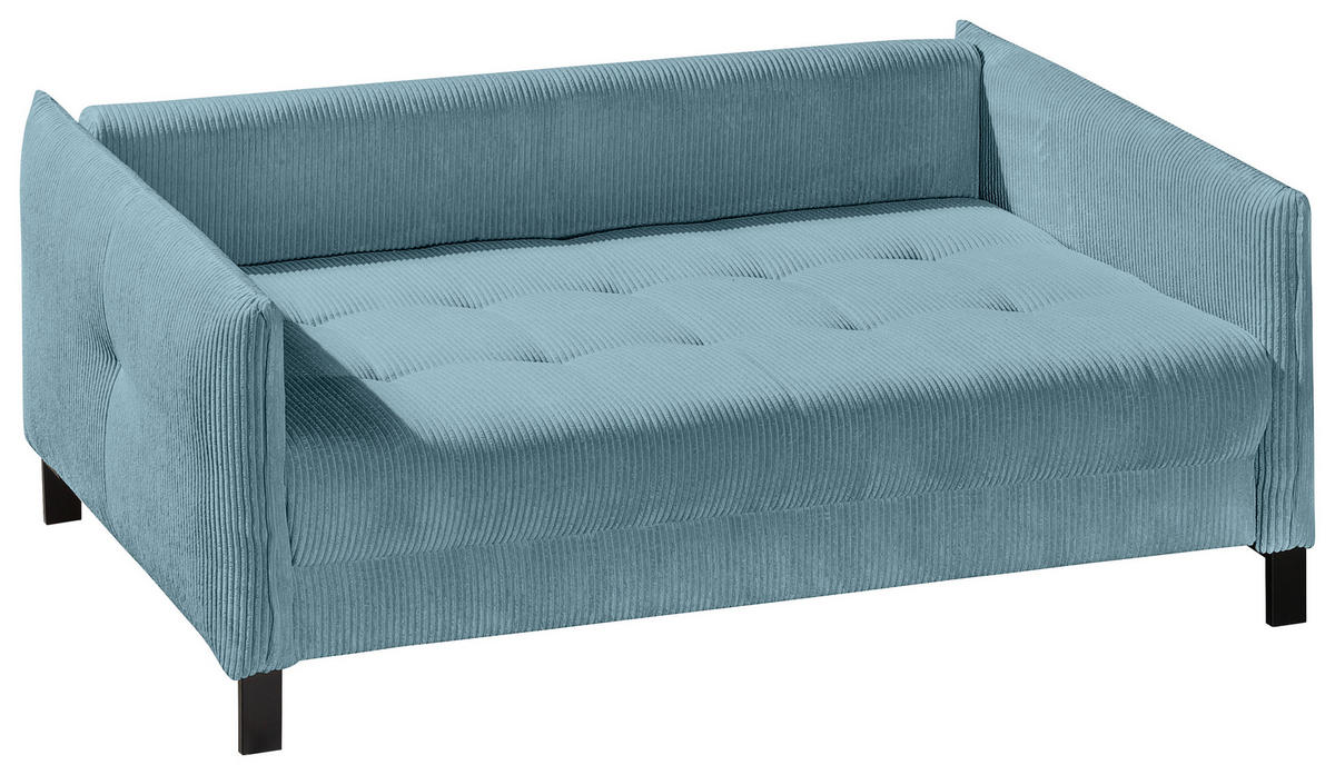 SCHLAFSOFA in Textil Türkis  - Türkis/Schwarz, Design, Textil/Metall (170/88/110cm) - Novel