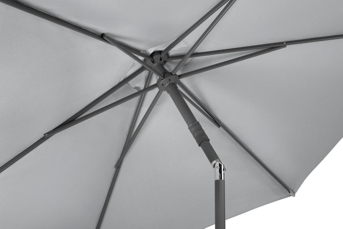 SONNENSCHIRM   - Anthrazit/Silberfarben, Basics, Textil/Metall (270/270/246cm) - Schneider