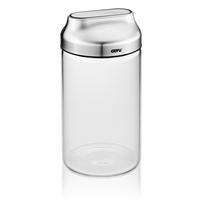 VORRATSDOSE KIPPO 1 L  - Edelstahlfarben/Transparent, Basics, Glas/Kunststoff (10/19,1cm) - Gefu