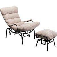 SESSELSET in Mikrofaser Schwarz, Beige  - Beige/Schwarz, Design, Textil/Metall (83/97/106cm) - Kare-Design