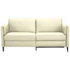3-SITZER-SOFA in Leder Weiß  - Schwarz/Weiß, Design, Leder/Metall (190/84/99cm) - Dieter Knoll