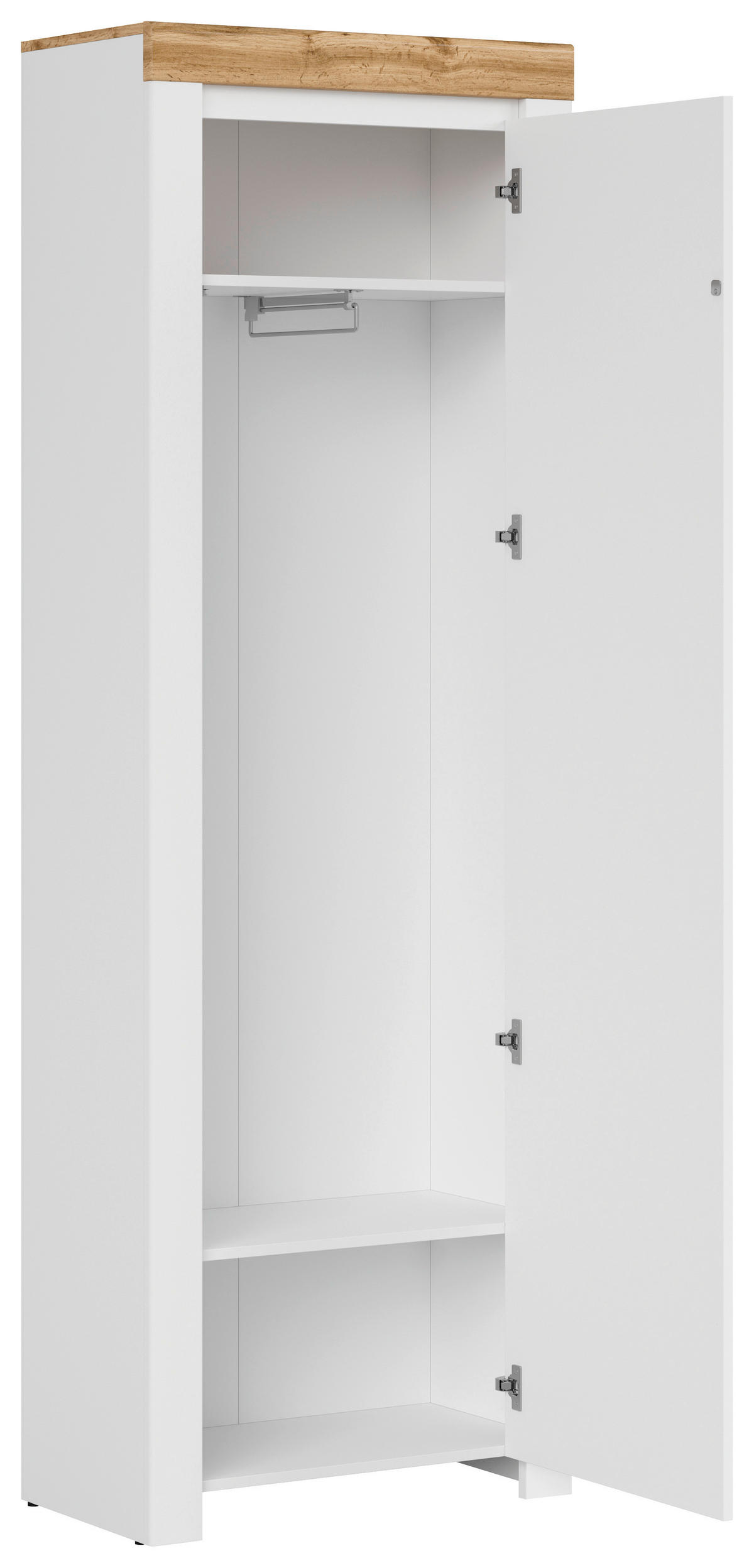 PREDSIEŇOVÁ SKRIŇA, biela, dub wotan, 68,5/203,5/37 cm - biela/dub wotan, Design, kompozitné drevo (68,5/203,5/37cm) - Carryhome