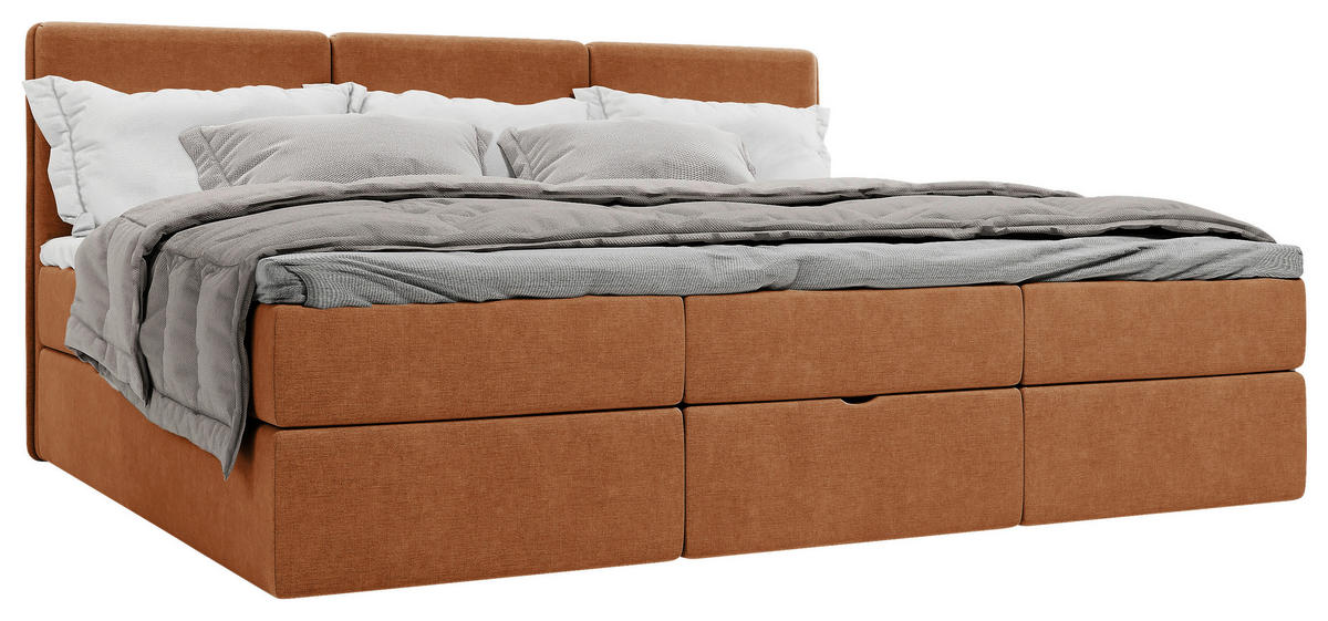 FAMILIENBETT - Terracotta/Schwarz, MODERN, Holz/Kunststoff (270/200cm) - MID.YOU