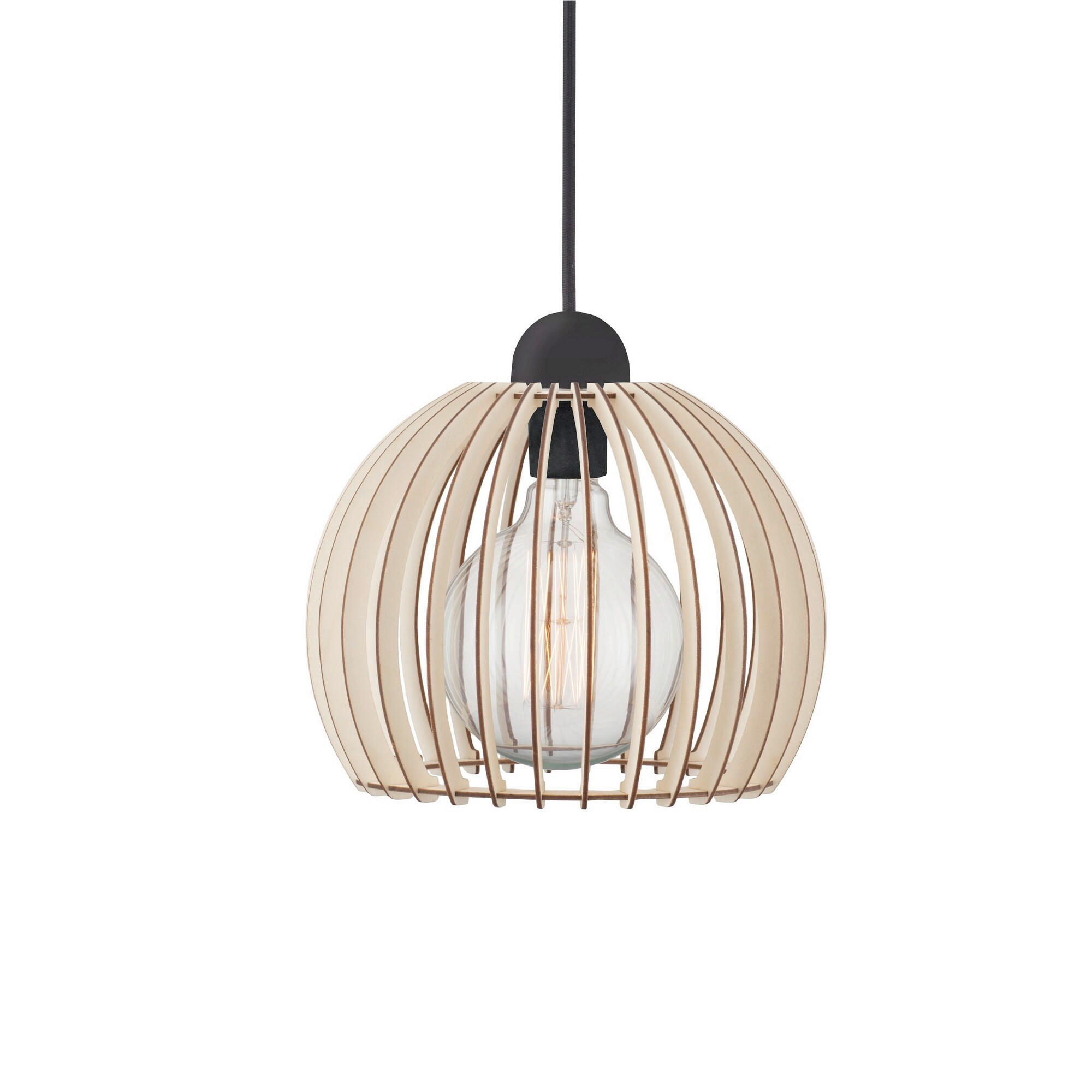 PENDELLEUCHTE Chino 23/25 cm  - Braun, Design, Holz (23/25cm) - Nordlux