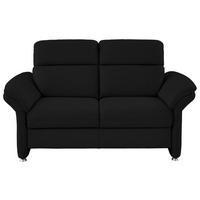 2-SITZER-SOFA in Echtleder Schwarz  - Alufarben/Schwarz, Konventionell, Leder/Metall (170/96/92cm) - Beldomo Premium