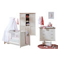 GITTERBETT CAMRON 145/76,50/80 cm - Weiß/Grau, Natur, Holz/Holzwerkstoff (145/76,50/80cm) - My Baby Lou