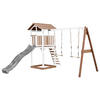 SPIELTURM 356,6/241,9/349 cm  - Weiss/Braun, Konventionell, Holz/Kunststoff (356,6/241,9/349cm)