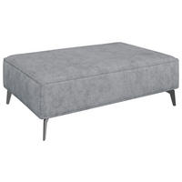 HOCKER in Textil Grau  - Schwarz/Grau, MODERN, Textil/Metall (130/44/85cm) - Carryhome