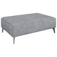HOCKER in Textil Grau  - Schwarz/Grau, MODERN, Textil/Metall (130/44/85cm) - Carryhome