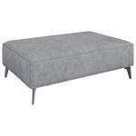HOCKER in Textil Grau  - Schwarz/Grau, MODERN, Textil/Metall (130/44/85cm) - Carryhome