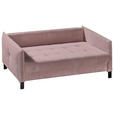 SCHLAFSOFA in Cord Altrosa  - Schwarz/Altrosa, MODERN, Textil/Metall (150/88/110cm) - Novel