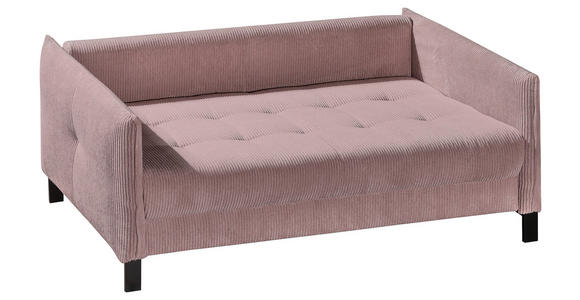 SCHLAFSOFA in Cord Altrosa  - Schwarz/Altrosa, Design, Textil/Metall (170/88/110cm) - Novel