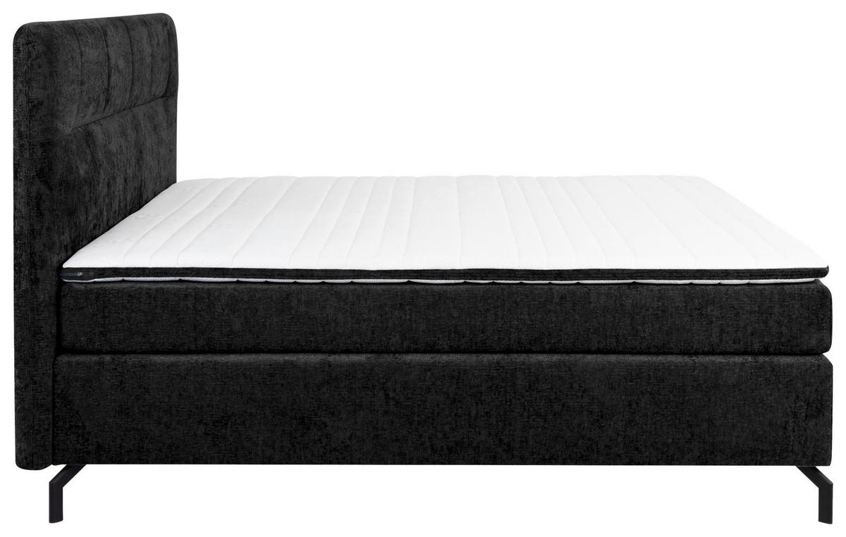 BOXSPRINGBETT 180/200 cm  in Schwarz  - Schwarz, Design, Textil/Metall (180/200cm) - Esposa