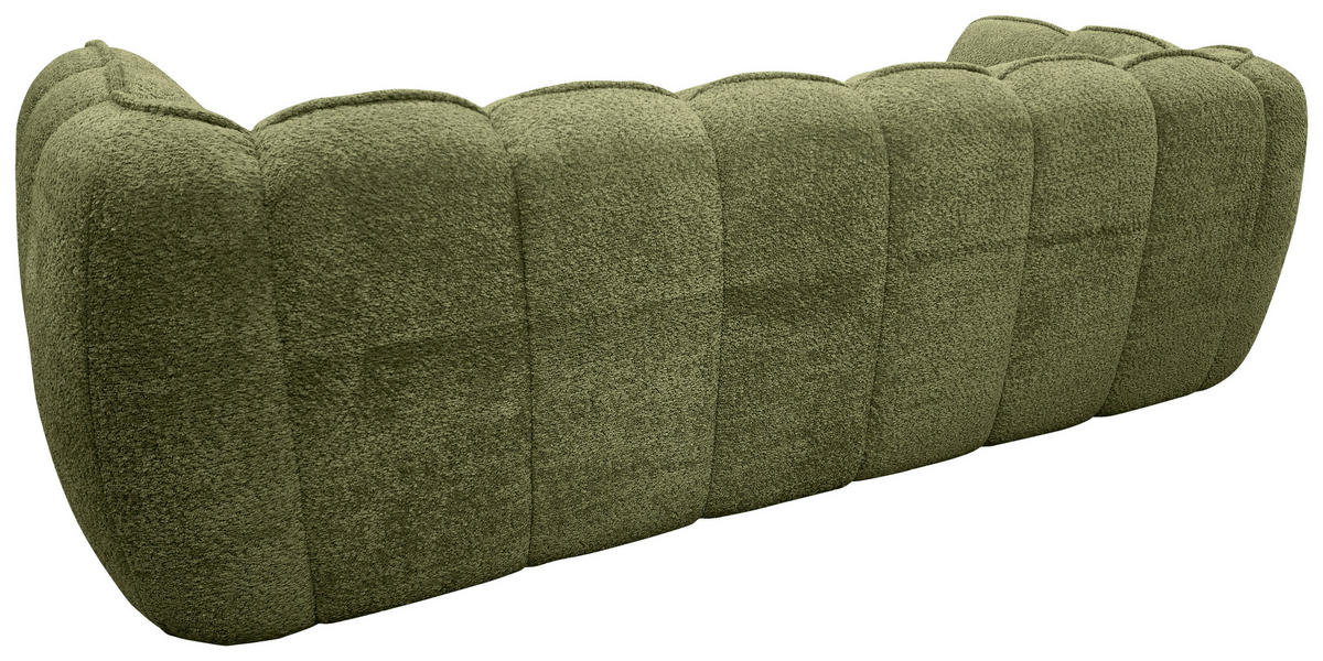 BIGSOFA Chenille Olivgrün  - Schwarz/Olivgrün, MODERN, Kunststoff/Textil (235/73/103cm) - Carryhome