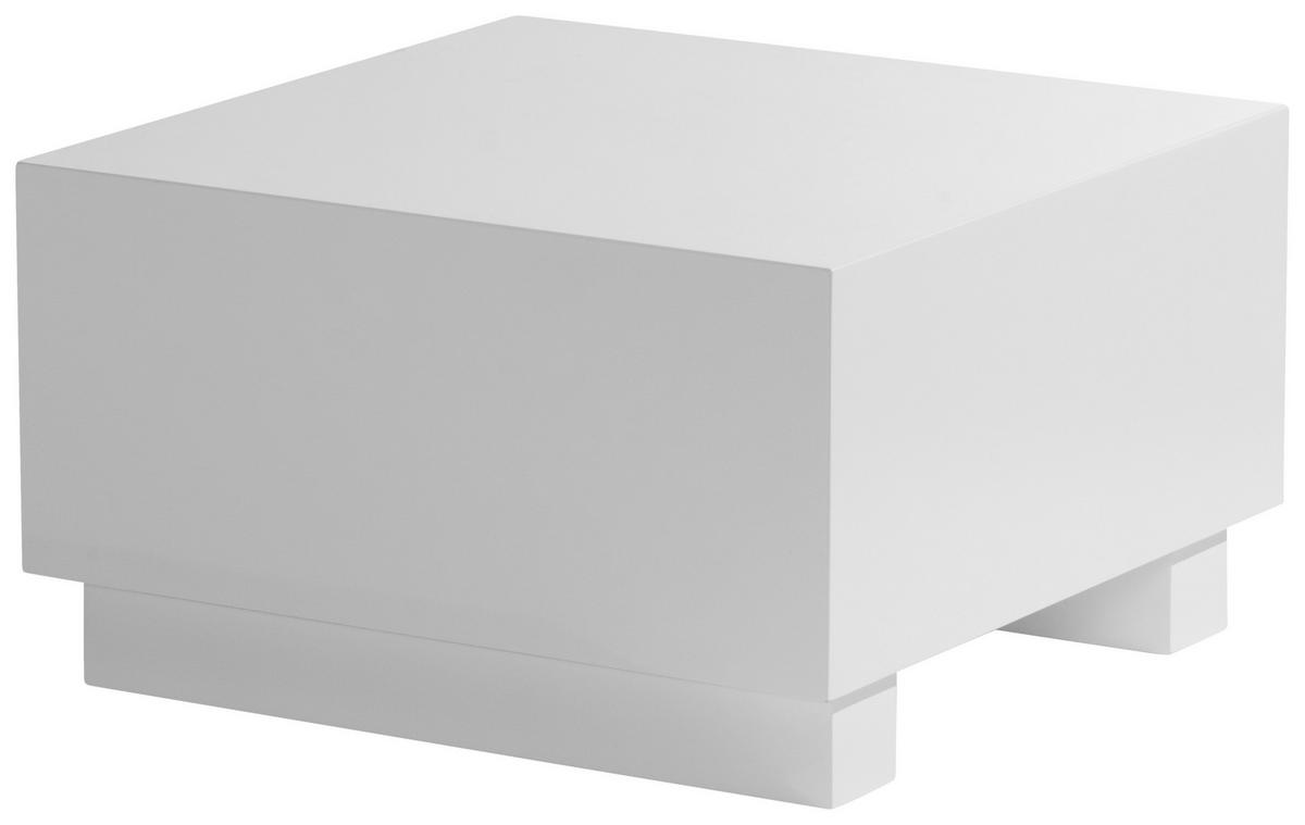 COUCHTISCH in Holzwerkstoff 60/60/35 cm  - Weiss Hochglanz, Lifestyle, Holzwerkstoff (60/60/35cm) - Livetastic