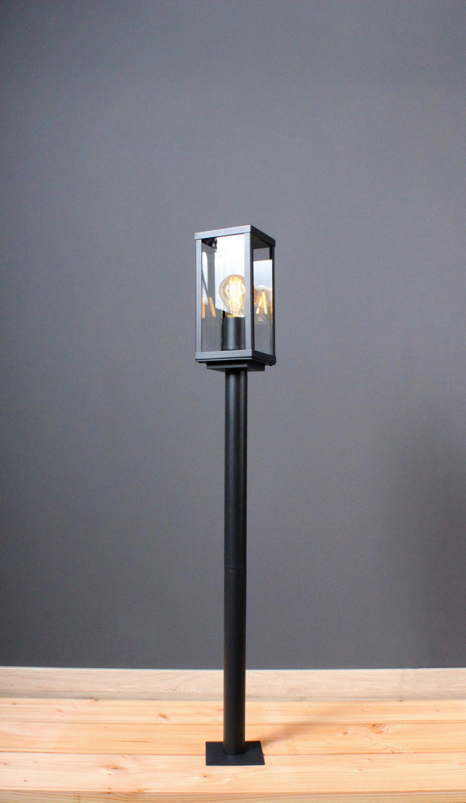 WEGELEUCHTE Karo   - Klar/Schwarz, Basics, Glas/Metall (100/11/11cm) - Sonax