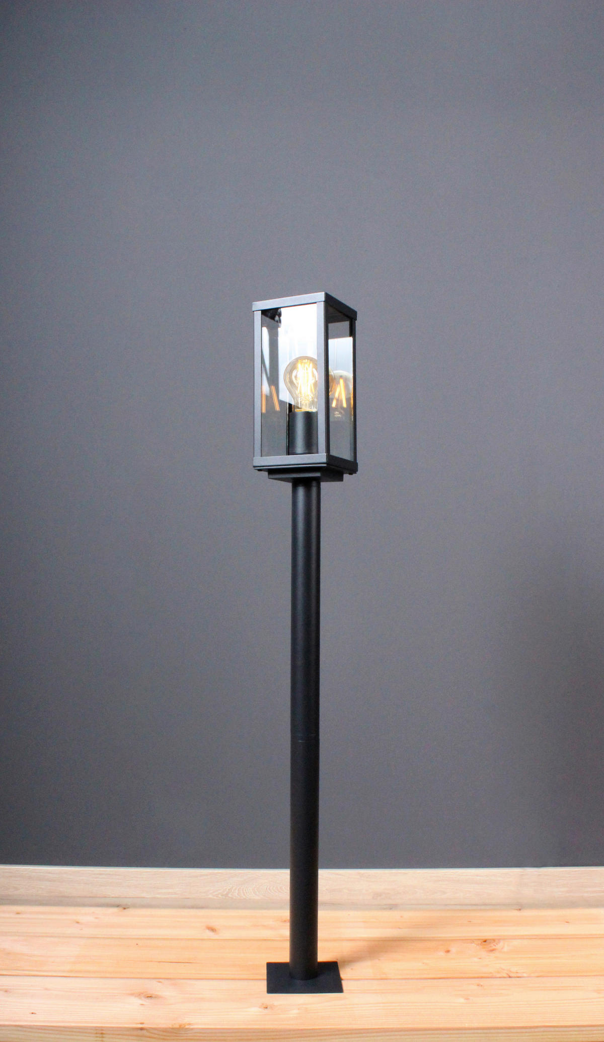 WEGELEUCHTE Karo   - Klar/Schwarz, Basics, Glas/Metall (100/11/11cm) - Sonax