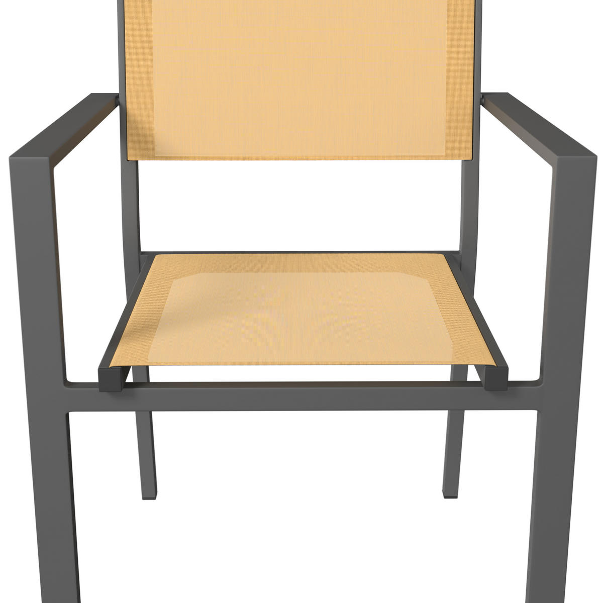 STAPELSESSEL Aluminium Anthrazit, Gelb  - Anthrazit/Gelb, Design, Textil/Metall (57/88/58cm) - Ambia Garden