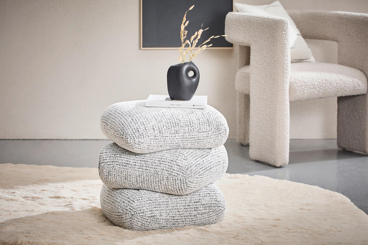 ÜLŐKE - szürke, Konventionell, textil/fa (55/45/55cm) - Xora