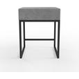 NACHTSCHRANK 45/55/45 cm  - Schwarz/Grau, Design, Textil/Metall (45/55/45cm) - Esposa