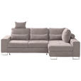 ECKSOFA in Flachgewebe Beige  - Beige, Design, Textil/Metall (260/188cm) - Hom`in