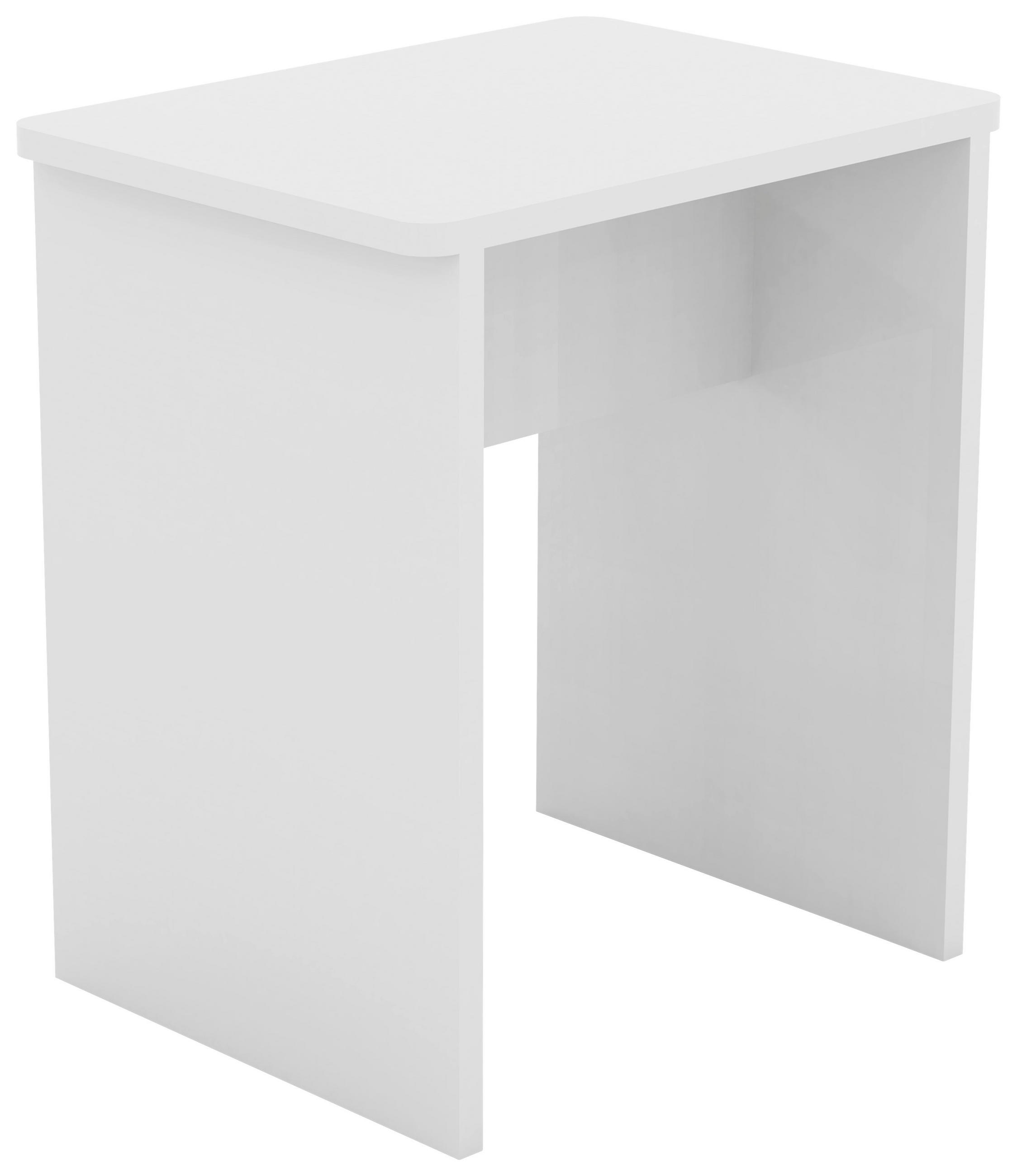 HOCKER in Holzwerkstoff Weiss - Weiss, Modern, Holzwerkstoff (40/45/30cm) - MID.YOU