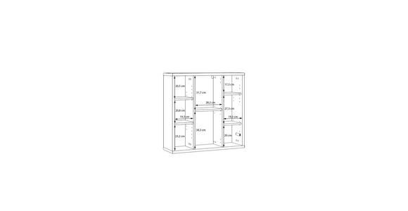 SPIEGELSCHRANK 74,5/72/23,8 cm  - Taupe, MODERN, Glas/Holzwerkstoff (74,5/72/23,8cm) - Xora