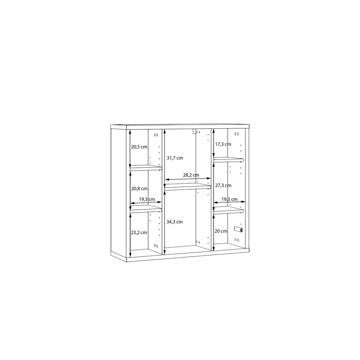 SPIEGELSCHRANK 74,5/72/23,8 cm  - Taupe, MODERN, Glas/Holzwerkstoff (74,5/72/23,8cm) - Xora