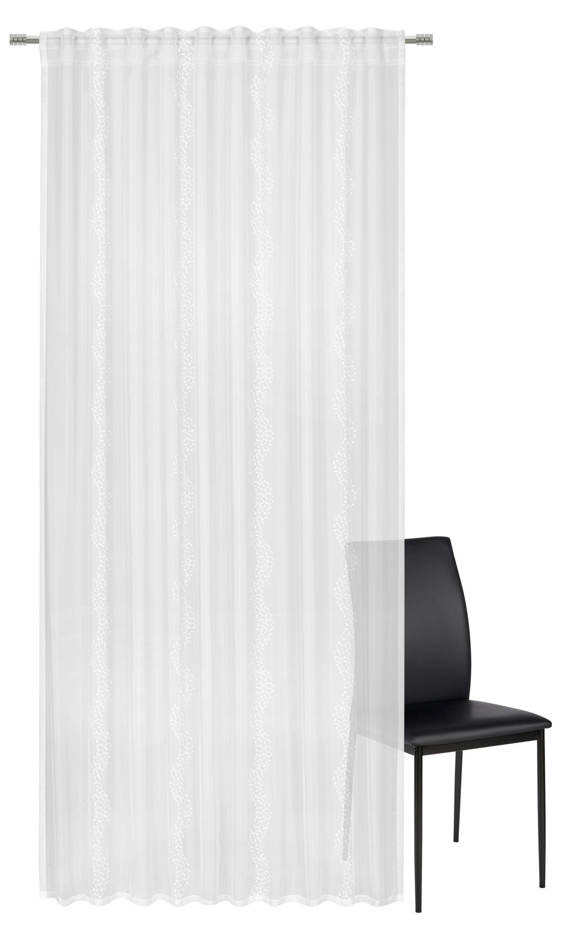 FERTIGVORHANG halbtransparent  - Weiss, Konventionell, Textil (140/245cm) - Esposa
