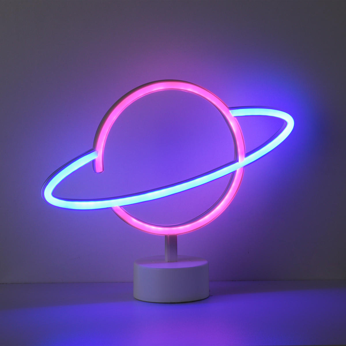 OKRASNA LED-SVETILKA   //// - srebrne barve/pink, Trend, umetna masa (30/8,5/24cm)