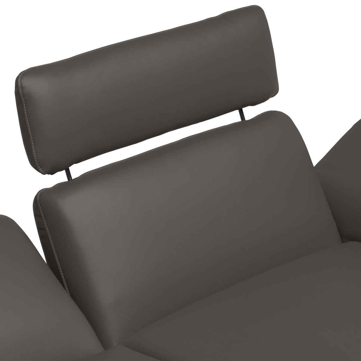 ECKSOFA in Echtleder Dunkelbraun  239/150 cm  - Dunkelbraun/Beige, Design, Leder/Metall (239/150cm) - Koinor